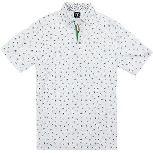 NWOT Irish Doodle Patterned Polo Golf Shirt